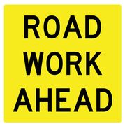 Road Work Ahead - Multi Message Sign 