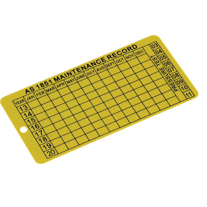MEGAfire Date  Maintenance Tag  Aluminium