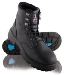 Steel Blue Argyle Lace up Safety Boot