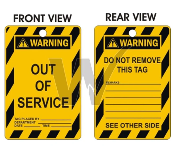Wilcox Out Of Service Warning Tags 