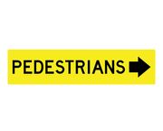Pedestrians arrow  Multi Message Sign 